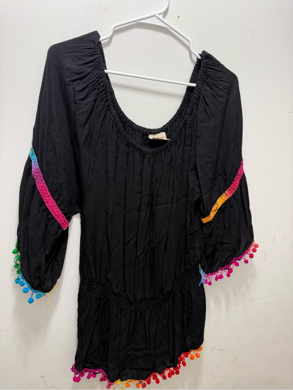 BODYBOARD Black Elastic Waist Top - Free Size